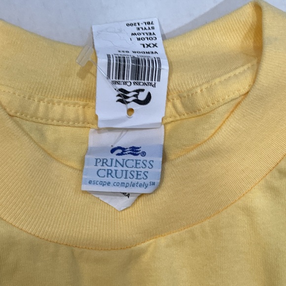 New Vintage Tallinn Estonia Princess Cruise Yellow Shirt Size XXL - Picture 6 of 6